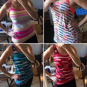 4 fitness tanks - LULULEMON, ATHLETA, FABLETICS, M